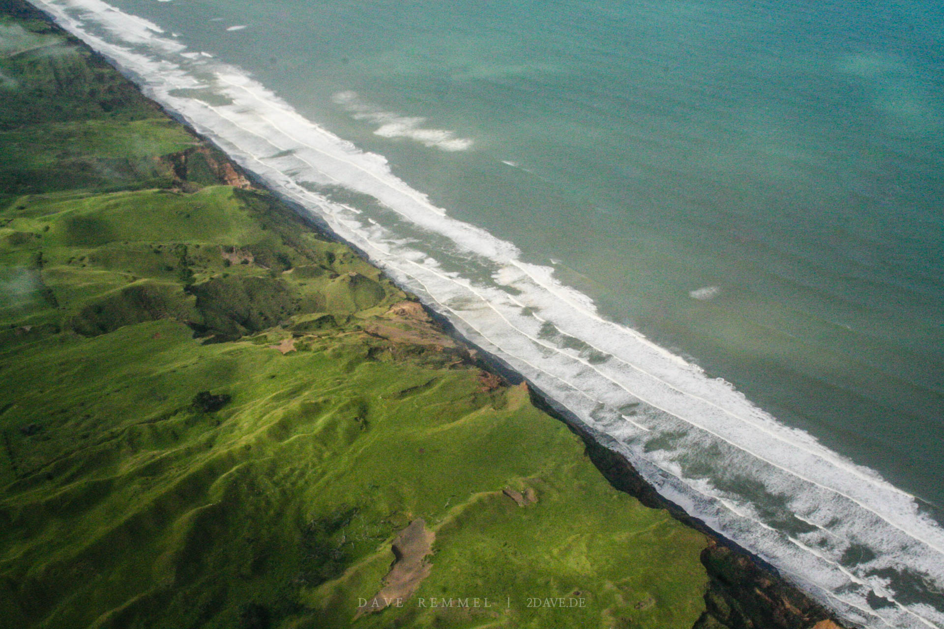 Der erste Blick auf Neuseeland - Landeanflug auf Auckland